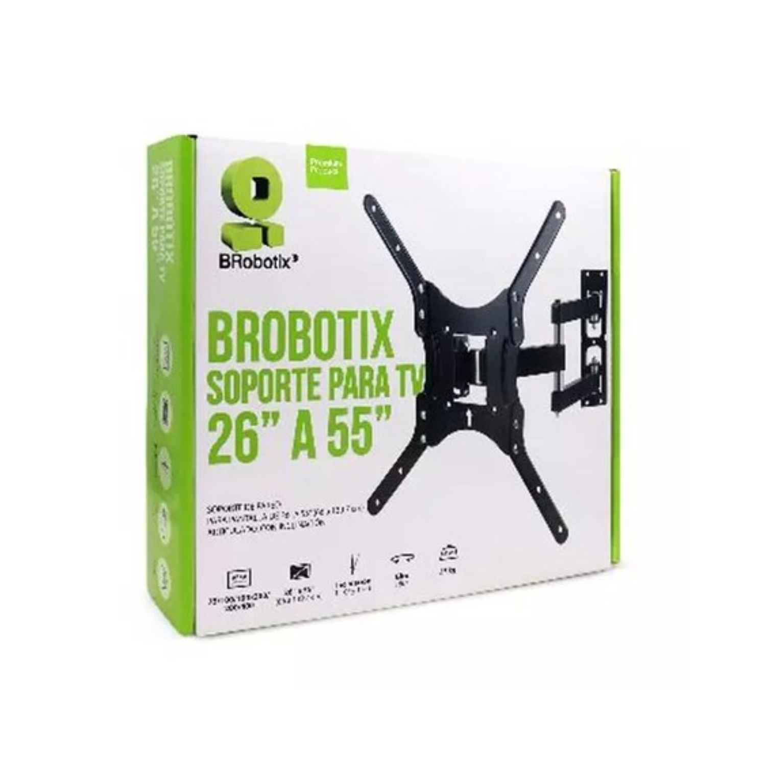 Soporte Brobotix tv pared 26 a 55" articulado 35kg